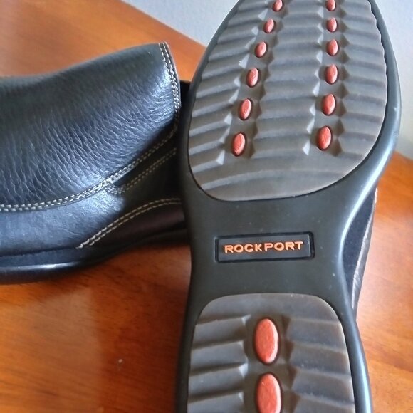Men\'s Rockport Prowalker Black Leather/Suede sz 12W casual/work shoes main image 12